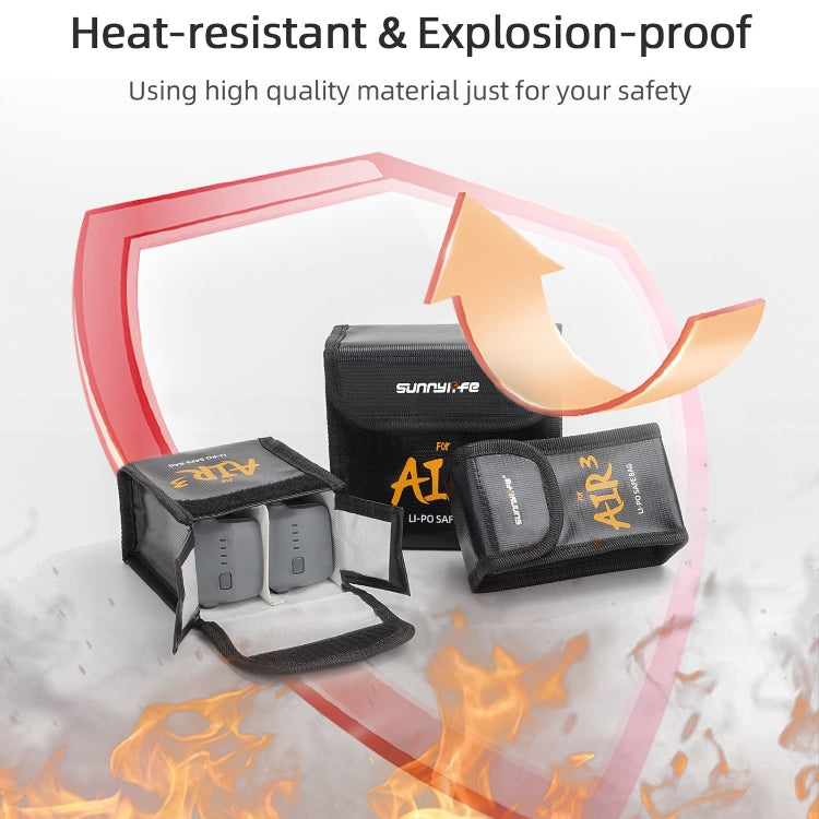 Sunnylife Battery Explosion-proof Safe Bag Protective Li-Po Safe Bag, For DJI Air 3 For 1pc Battery, For DJI Air 3 For 2pcs Batteries, For DJI Air 3 For 3pcs Batteries Sunnylife Battery Explosion-proof Safe Bag Protective Li-Po Safe Bag, For DJI Air 3 For 1pc Battery, For DJI Air 3 For 2pcs Batteries, For DJI Air 3 For 3pcs Batteries